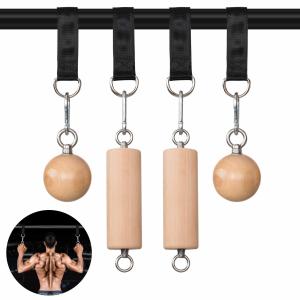 Wholesale Wooden Pull Up Grips and Balls Pull Up Hand Wooden Grip with Strap from china suppliers