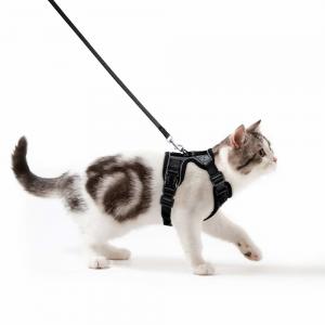 Wholesale Adjustable Soft Cat Vest Kitten Harnesses Reflective Safety Harness with Leash from china suppliers