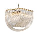 Glass Tube Chandeliers Crystal Pendant Light Lamps Modern Decoration Gold Color