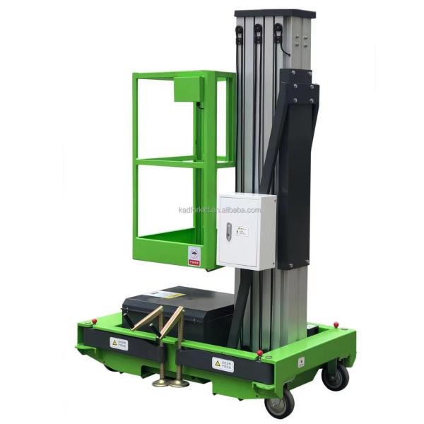 Lifting 8 meters hydraulic lift aluminum alloy single mast DC motor electric