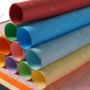 Wholesale 100% Virgin Pulp Mass Dyed Color Offset Paper Packaging Wrapping Color Copy Paper from china suppliers