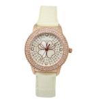 Ladies Top Quality Vogue Steel Wrist Watches with Genuine Leather Strap and