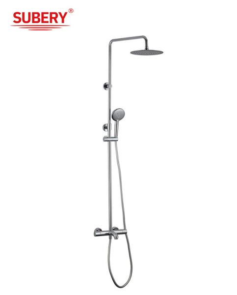 Chrome Brass Thermostatic Faucets OEM Round Rainshower Handshower Temperature