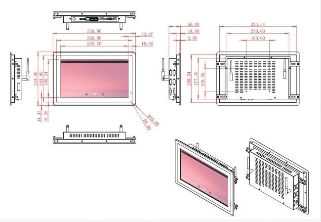 13.3-Inch Android Monitor for Retail Kiosks and Public Information Systems