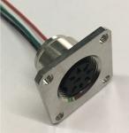 PBT Wiring AISG Connector 8 Pin Aviation Connector Flange Panel Mounting