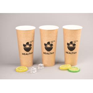 Wholesale Brand Printing 20oz Cold Paper Cups / Disposable Smoothie Cups With Lids from china suppliers