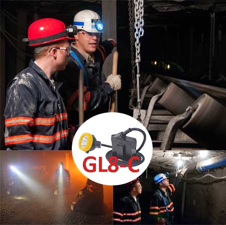 Explosion Proof LED Miners Helmet Light IP68 7.8Ah Li - Ion Battery 10000lux Brightness