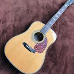 Custom 41 Inch D Solid Spruce Wood Top Sandalwood Back Side Acoustic Electric
