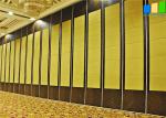 Fabric Or Leather Cover Surfaces Sliding Partition Walls Room Divider For Hotel