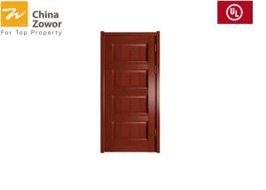 Wholesale 60 mins Black Walnut Veneer Finished Single Leaf Solid Wood Fire Rated Doors For Hotel from china suppliers