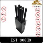 8 Bands Handheld Cell Phone Signal Jammer 2G / 3G / 4G / Wifi Blocker AC110V