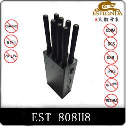 8 Bands Handheld Cell Phone Signal Jammer 2G / 3G / 4G / Wifi Blocker AC110V