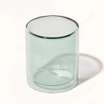Eco Friendly Colored Empty Christmas Candle Jar Borosilicate Luxury Double Wall