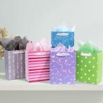 Customized Logo Custom Types Colourful Card Paper Clothing Shopping Bag With