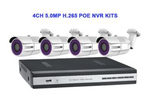 China 4CH 5.0MP H.265 POE NVR KITS With Waterproof Bullet IP IR Camera on sale