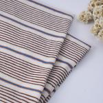 Durable Cotton And Linen Sweat Absorbent Striped Material Fabric For T - Shirt