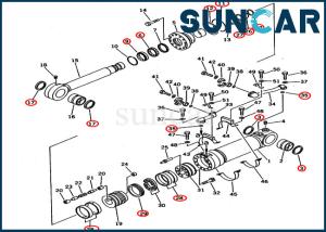 Wholesale 707-99-56300 Bottom Dump Excavator Service Kit Models PC650LC-3 PC650LC-5 Komatsu Cylinder Seal Kit from china suppliers