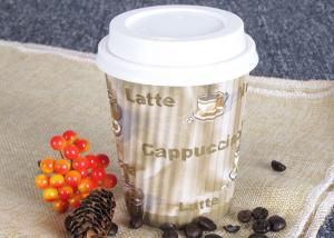Wholesale Heat Insulated Throw Away Coffee Cups With Lids , FDA Approved Paper from china suppliers
