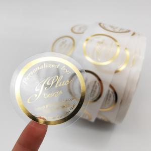 China ODM Service Round Gold Foil Label Stickers , Temperature Sensitive Sticker on sale