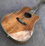 Aablone Tree life Cutaway Koa wood acoustic guitar 41 inch Ebony fingerboard