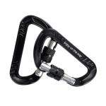 Climbing Aluminum Carabiner with Galvanized Finish CE Certified D Shape Screw