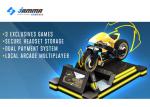 Black Yellow VR Motorcycle Simulator Galvanized Steel Square Tubing Frame Space