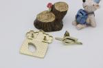 Best selling high end plating light gold leaf shape metal turn locks for handbag