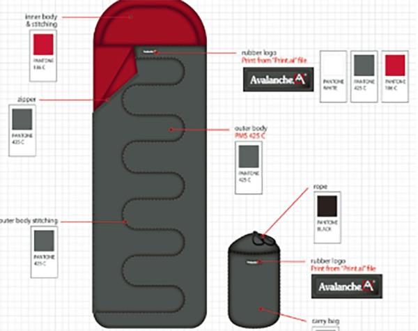 190t Adults Ultralight Camping Sleeping Bag , 200gsm Single Envelope Sleeping