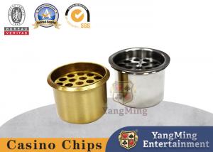 China Stainless Steel Drop In Ashtray Screen 	Casino Game Accessories Poker Table Drink Holders on sale