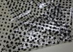 0.2 Mm Black Dot Embossed Faux Leather , Custom Soft Faux Leather Fabric