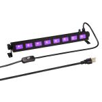 Cheap 8pcs*3w LED UV Light Bar Black Light, Metallic Black
