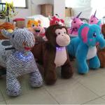 Hansel children games stuffed kids ride on electric plush animals for sale