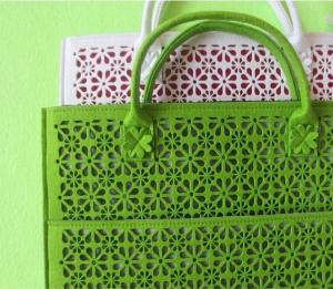 Wholesale Alibaba Top selling Eco-Friendly Laser Cut Felt Laptop Bag with handle from china suppliers