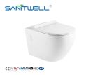 Gravity Flushing Chaozhou Wall Mounted Wc Toilet One Piece Structure 575 * 360 *