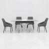 Buy cheap Rectangular Maxload 200kg SS Steel Furniture Extendable Dining Table Set from wholesalers
