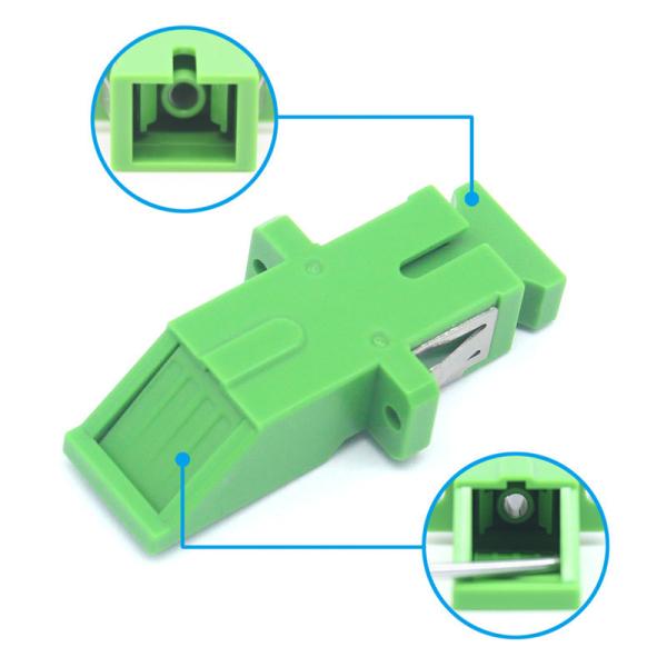4g Network Fiber Optic SC APC SM SX Adapter with Auto Slope Shutter Flange