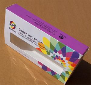 China FEFCO 0211 Paper Color Box for Glass Bottle Nail Polish Gift Packaging on sale