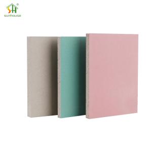 Wholesale Fire Resistant Gypsum Board , Gypsum Plasterboard Sheets For Commercial Partition Walls from china suppliers
