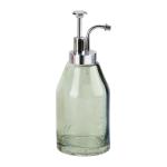 Round Glass Bath Soap Dispenser Crackle Pattern Shower Gel Dispensers With