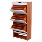 3 Layer Height 147cm Color Matching Shoe Cabinet MDF Melamine