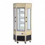 608L Fan Cooling Low Power Six - Sides Glass Refrigerated Cake Display Cabinets