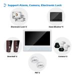 7 Inch 4 Wire Cable Villa Home Door Camera Ring Video Doorbell with Stainless