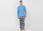 100% Cotton Slub Jersey Fabric Men'S Luxury Pajama Sets , Mens Matching Pajamas