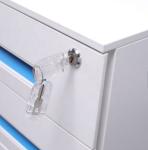 Metal Office Furniture 3 Drawers Saving Space Under Desk Movable Cabinet