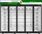 Self - Closing Glass Door Freezer 1280*695*2120 Mm Low - Energy Consumption