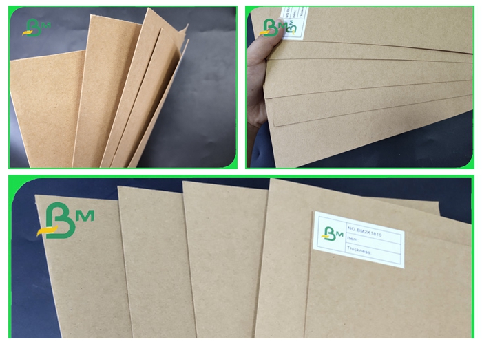 FSC 250GSM - 400GSM Craft Liner Board Brown Color 70 * 100 For Document Bags