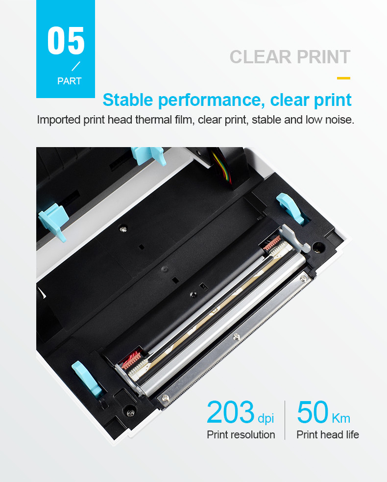 ZJ9200 110 mm 4*6 inch direct thermal shipping label waybill printer