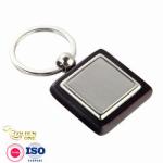 Custom LOGO design promotion business gift rectangle shape blank wooden keychain