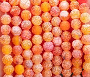 Wholesale Orange Weathered Agate Loose Bead Strands 2mm Semi Precious Beads from china suppliers