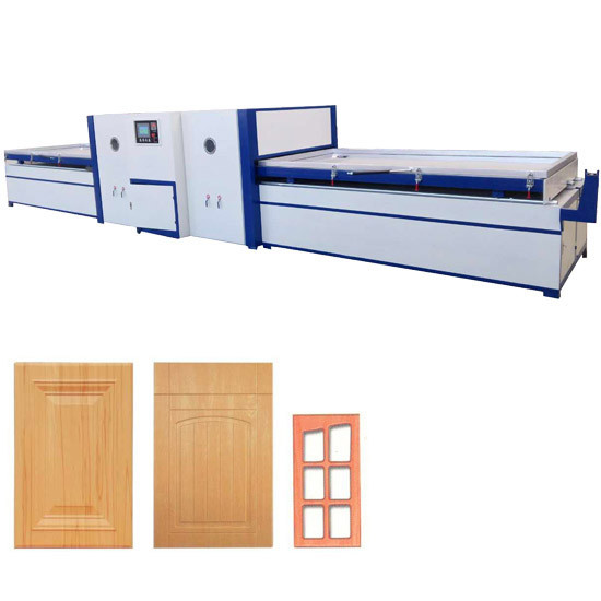 Double Worktable Semi-automatic Vacuum Membrane Press Door skin machine